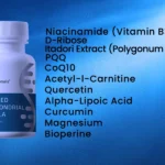 Advanced Mitochondrial Formula supplement bottle with mitochondrial health supplements ingredients